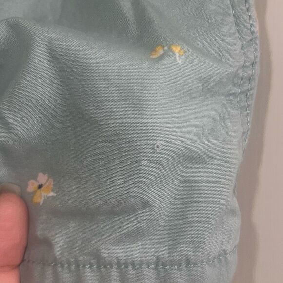 ✨OshKosh B'gosh® Toddler Girls Green Floral Sz 4T Shortall✨ - Picture 8 of 9